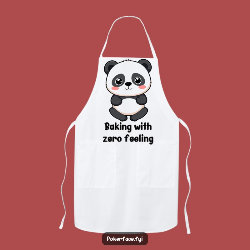 Funny Neutral Panda Apron: Calm Kitchen Vibes for Your Culinary Creations Gift