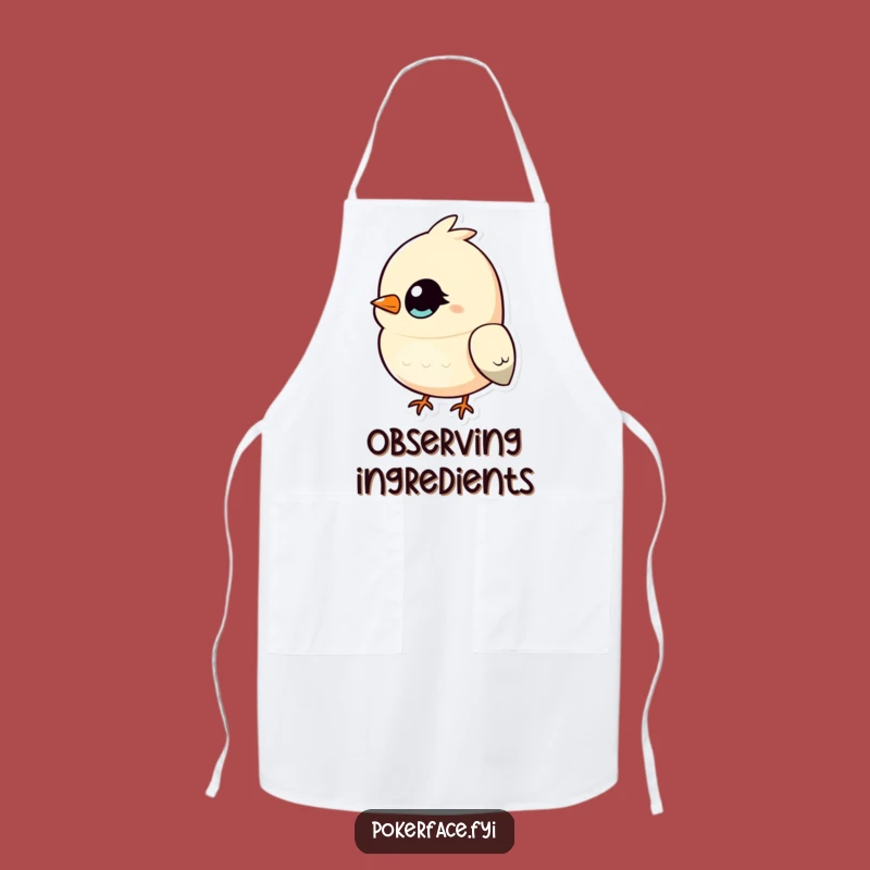 Funny Bird Apron: Unblinking Eye Chef, Perfect Gift for Humor!