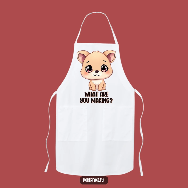 Funny Curious Animal Apron: Kitchen Puzzler Chef, Funny Gift
