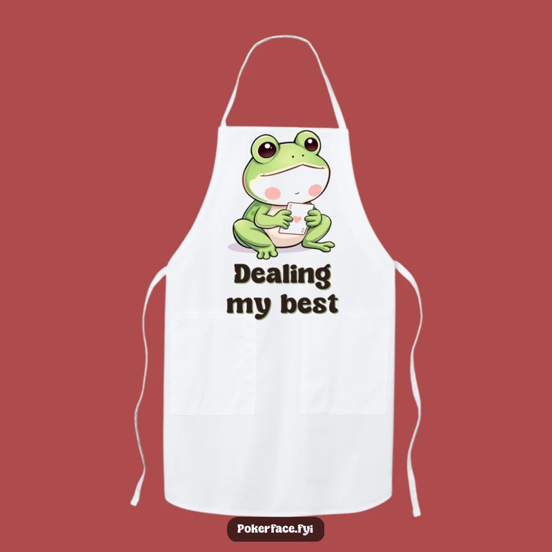 Funny Frog Apron: Cook with Calm & Play Cards - A Quirky Funny Gift