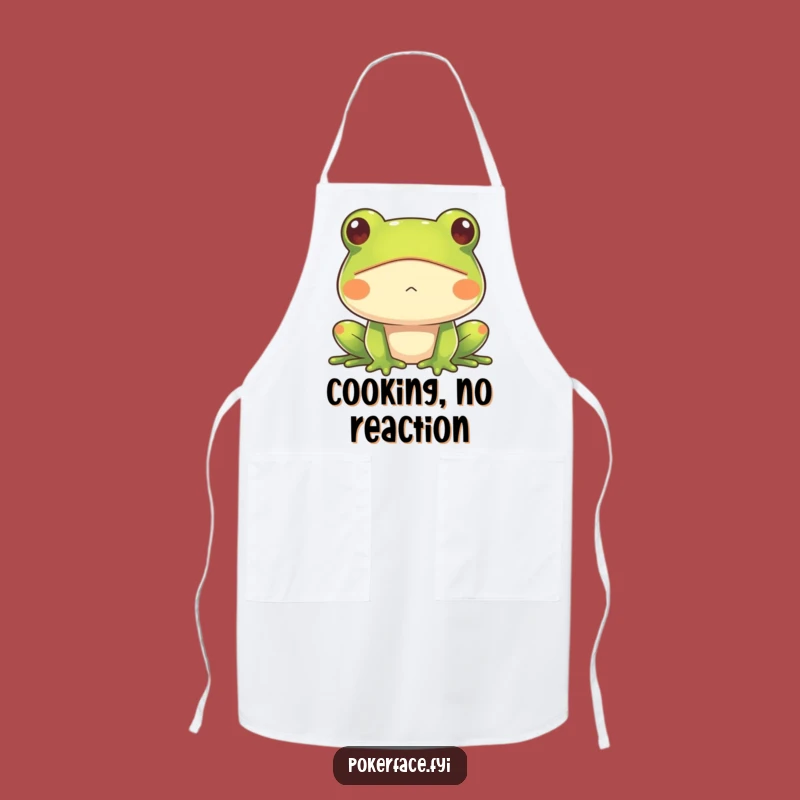 Funny Frog Apron: Impassive Amphibian Chef, Perfect Gift for Humor!