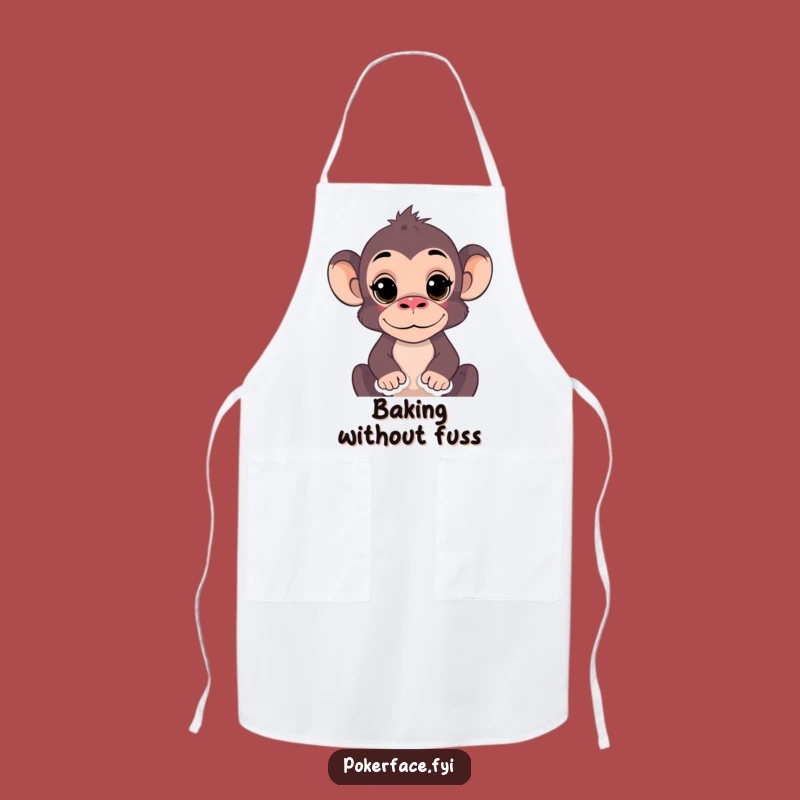 Funny Monkey Apron: Still Expression Primate Chef, Perfect Gift!