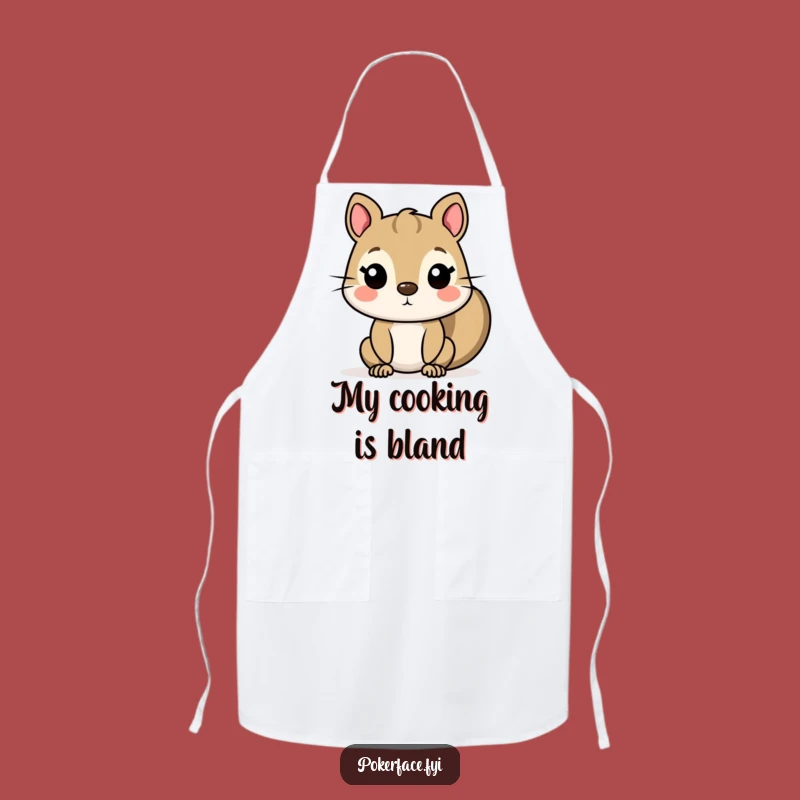Funny Squirrel Apron: Kitchen Wear with a Flat-Faced Character for Comedic Cooking