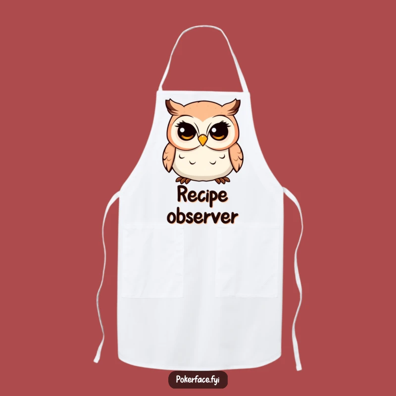 Funny Owl Apron: Kitchen Wear with a Placid Gaze for Comedic Cooking
