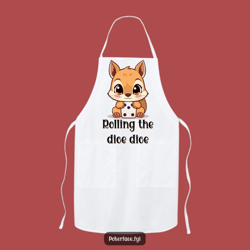 Funny Squirrel Apron: Cook Up Laughs with This Hilarious Dice-Loving Chef
