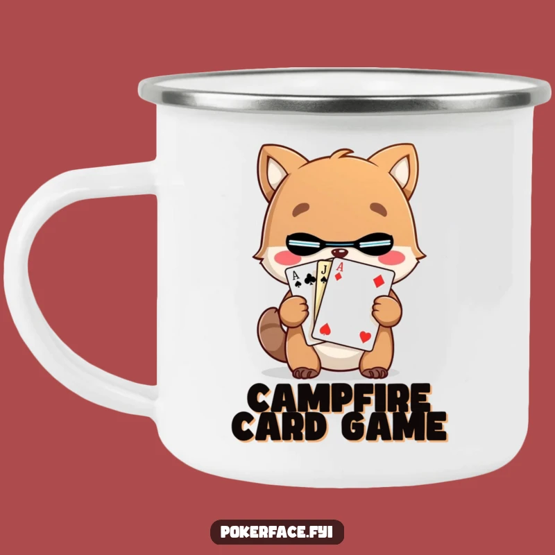 Funny Mystery Animal Card Camping Mug: Sip & Ponder the Unknown