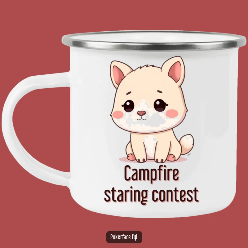 Funny Calm Animal Camping Mug: Outdoor Serenity with a Hilarious Blank Stare