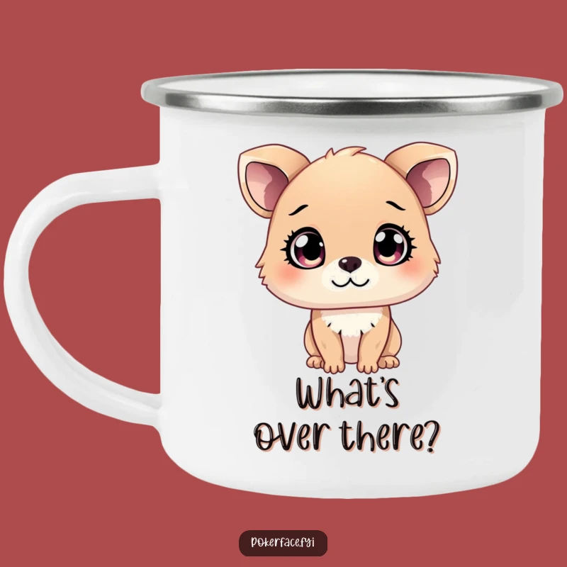 Funny Curious Animal Camping Mug: Explore with Mystery, Funny Gift