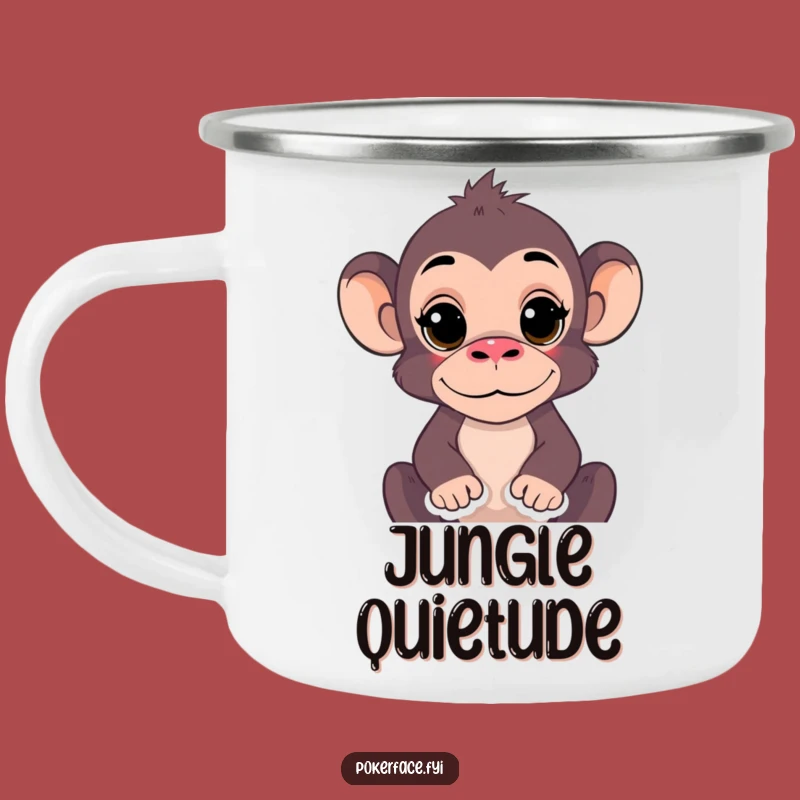 Funny Monkey Camping Mug: Still Outdoors, Perfect Gift for Zen Humor!