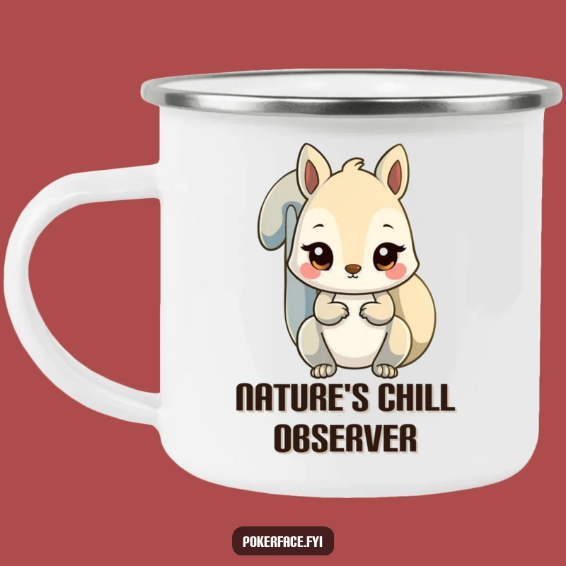 Funny Unfazed Squirrel Camping Mug - Sip with Steady Resolve