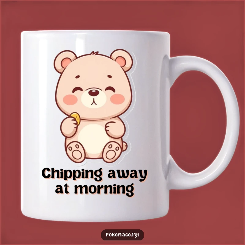 Funny Bear Chip Mug - Neutral Delight, Perfect Snack Funny Gift