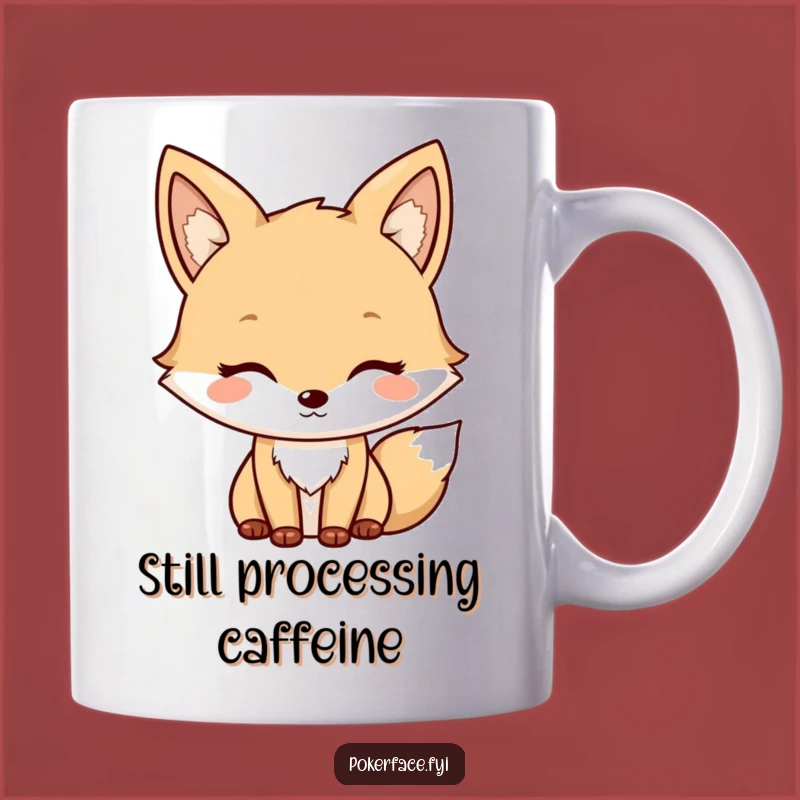 Funny Fox Mug Gift: Neutral Expression, Mild Face, Perfect for Coffee Lovers