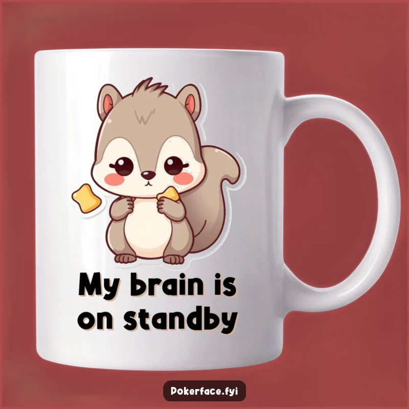 Funny Kawaii Squirrel Chip Mug: A Blank Gaze Chip Lover's Perfect Gift