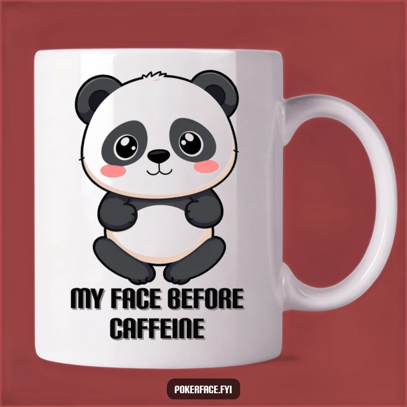 Funny Neutral Panda Mug: Perfectly Calm Expression for Your Brew Gift