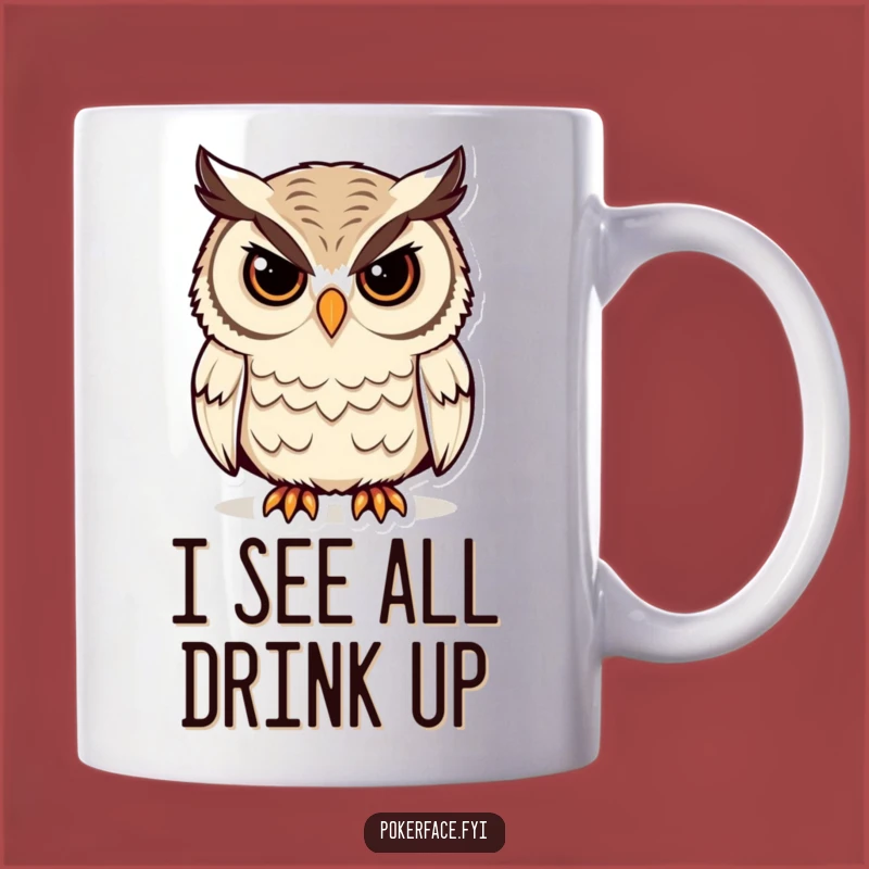 Funny Stoic Owl Mug: Unblinking Wisdom for Your Morning Coffee Gift