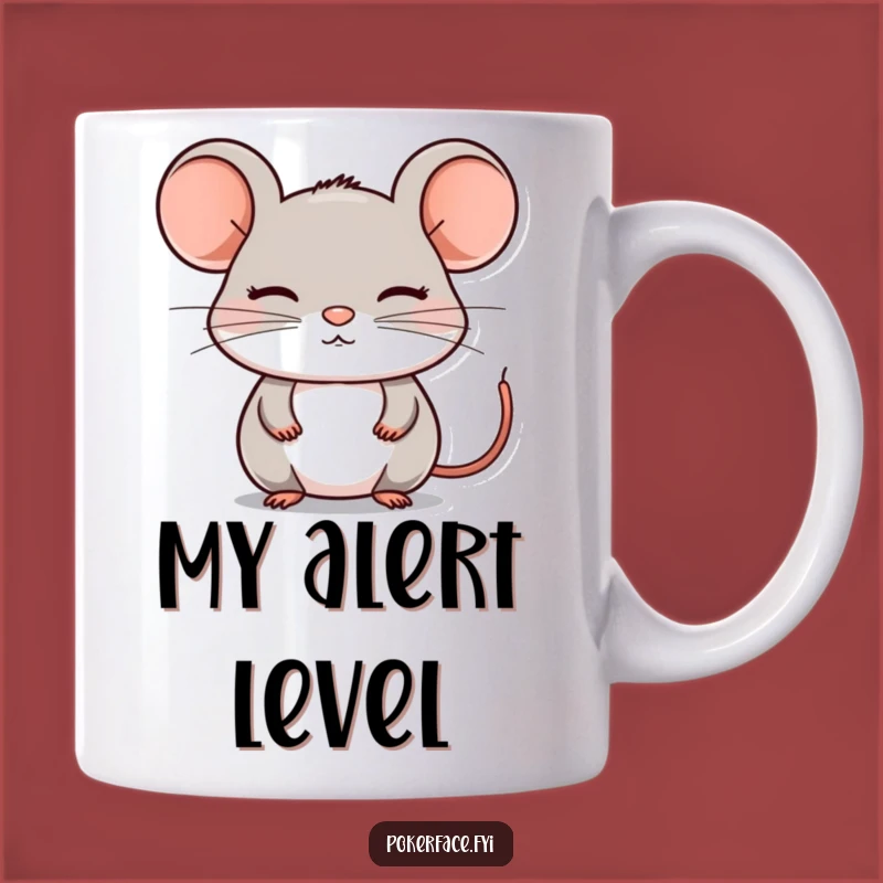Funny Composed Mouse Mug - Emotionless Character, Perfect Funny Gift for Stillness Lovers