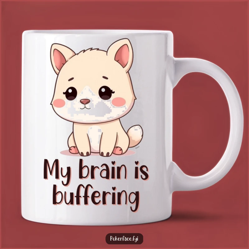 Funny Calm Animal Mug: Blank Stare Expression, Perfect Zen Humor Gift