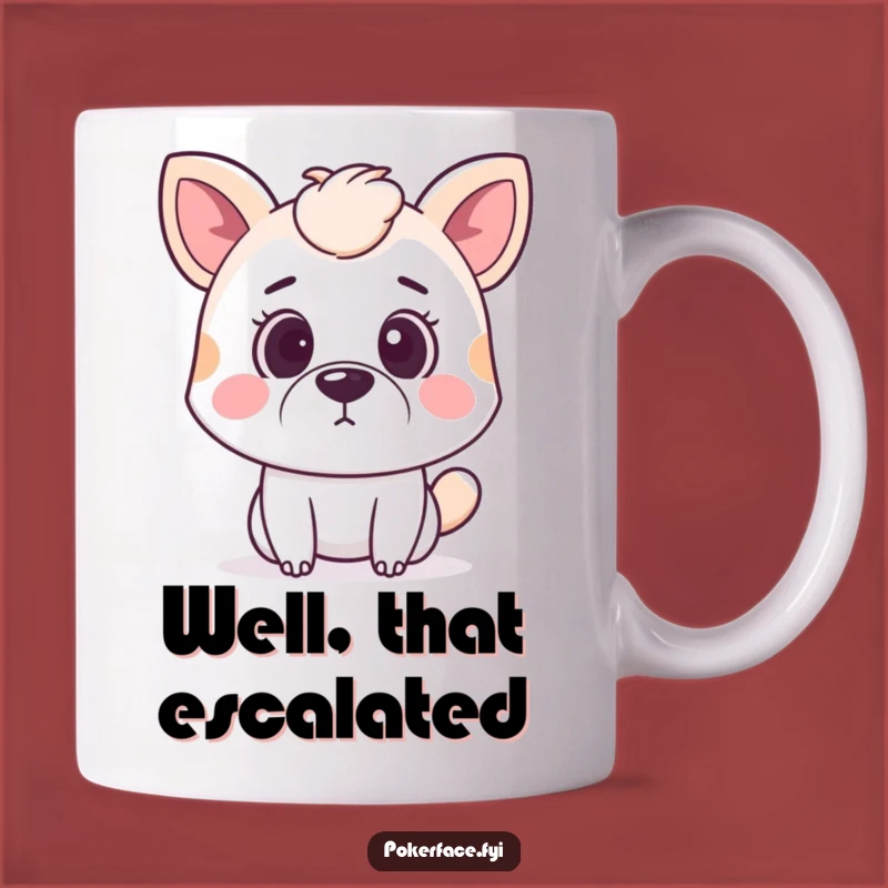 Funny Surprised Animal Mug: Neutral Mouth, Hilarious Shocked Expression Gift