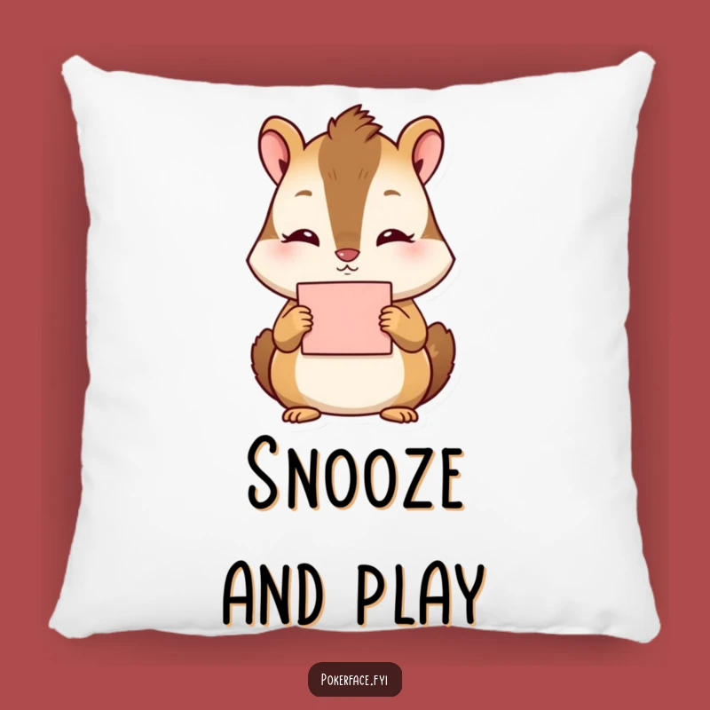 Funny Chipmunk Pillow: Nap in Neutrality - A Soft & Funny Gift