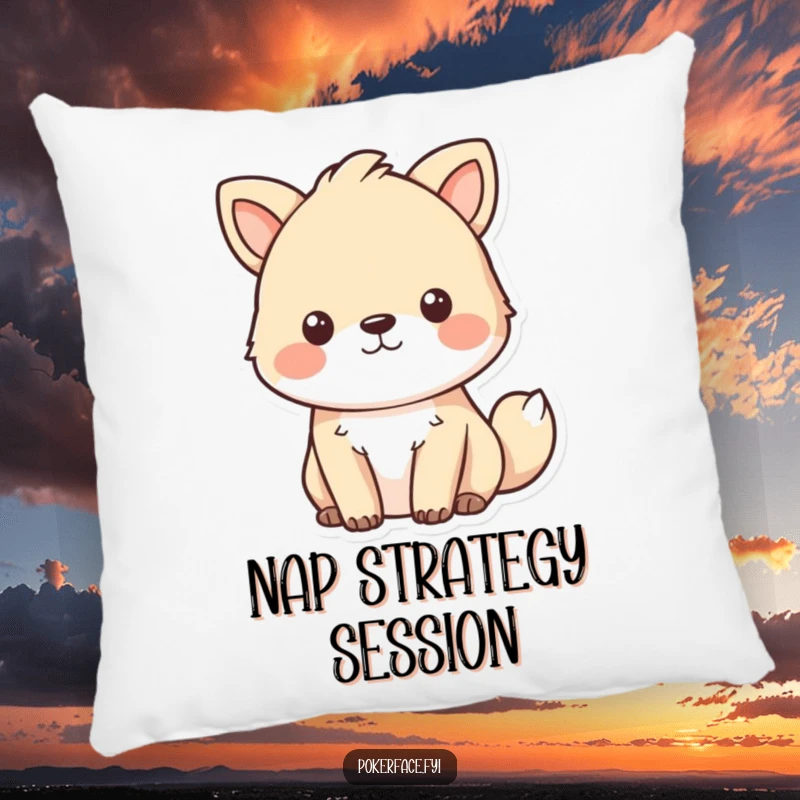 Funny focused animal pillow showcasing a pet with an intensely focused, unexpressive face, offering comfort and humor.