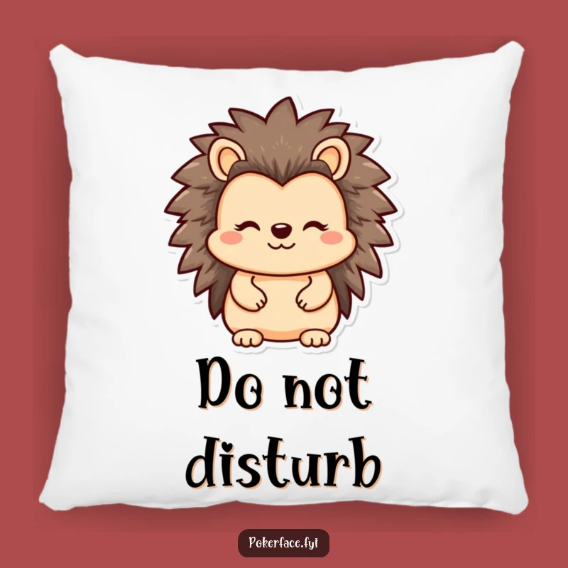 Funny Hedgehog Pillow: Reserved Character Comfort, Straight Face Decor, Cozy Funny Gift