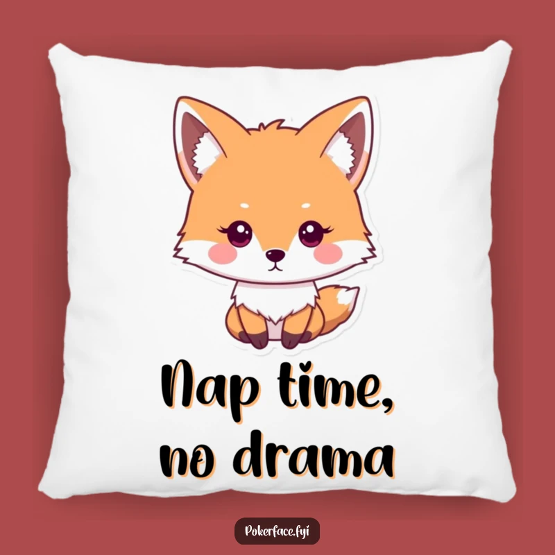 Funny Impassive Fox Pillow - Rest Your Head on Pure Indifference