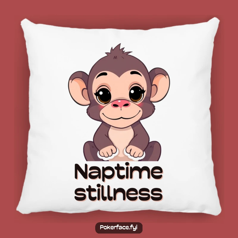 Funny Monkey Pillow: Still Expression Primate Comfort, Perfect Gift!
