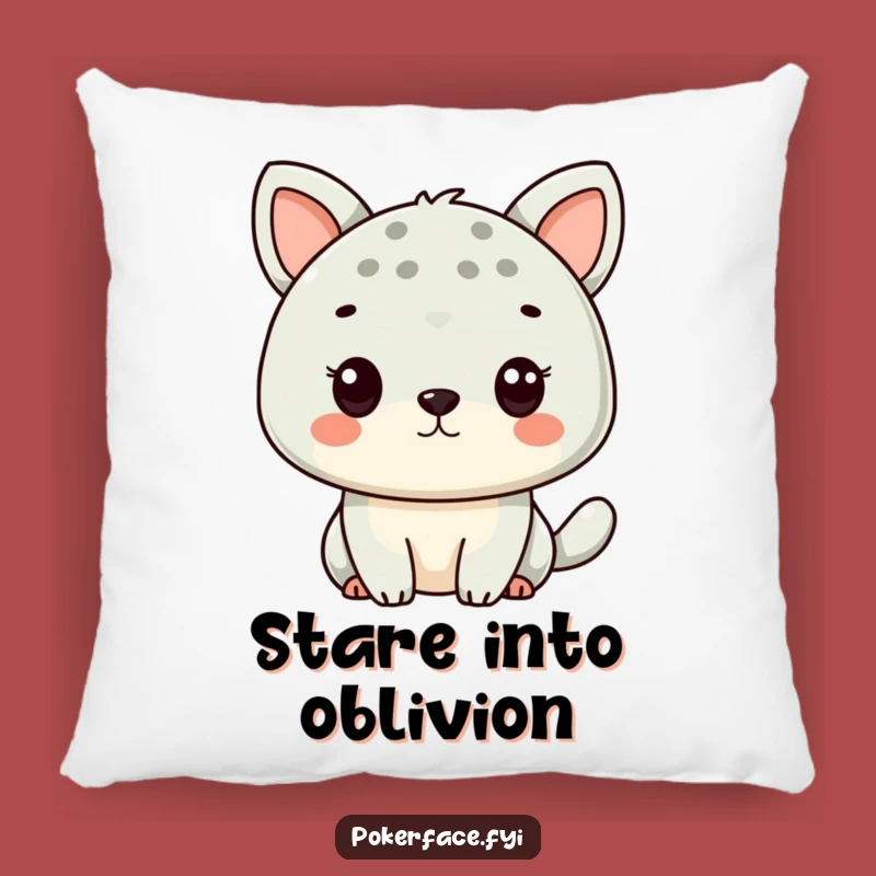 Funny Neutral Animal Expression Pillow: Snuggle Up with Deadpan Charm