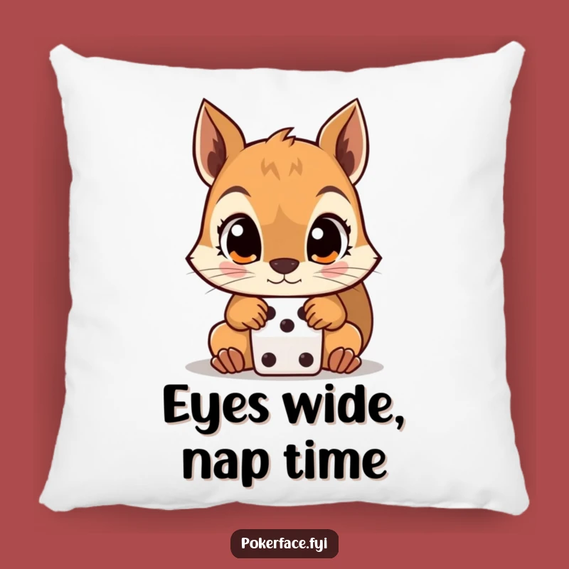Funny Squirrel Pillow: Cuddle Up with This Hilarious Dice-Obsessed Friend