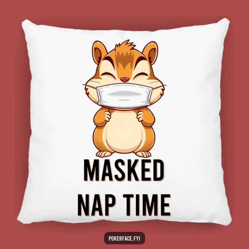 Funny Chipmunk Pillow: Masked Giggler, Cozy & Mysterious Cushion Gift
