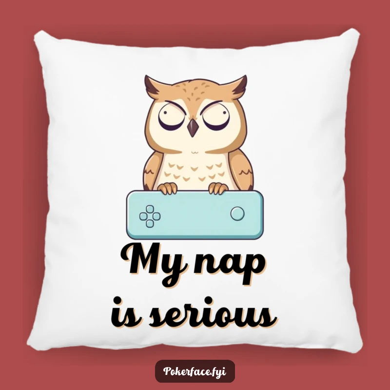 Funny Owl Pillow: Cozy Impassive Game Watcher, a Hilarious Accent for Your Couch