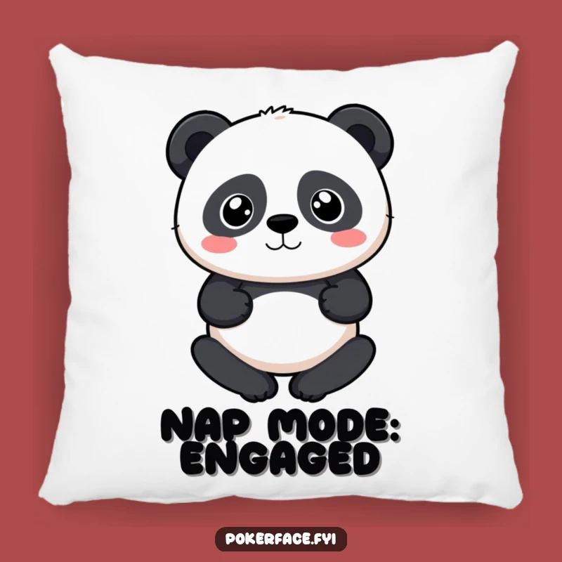 Funny Neutral Panda Pillow: Cozy Calm for Your Relaxation Station Gift