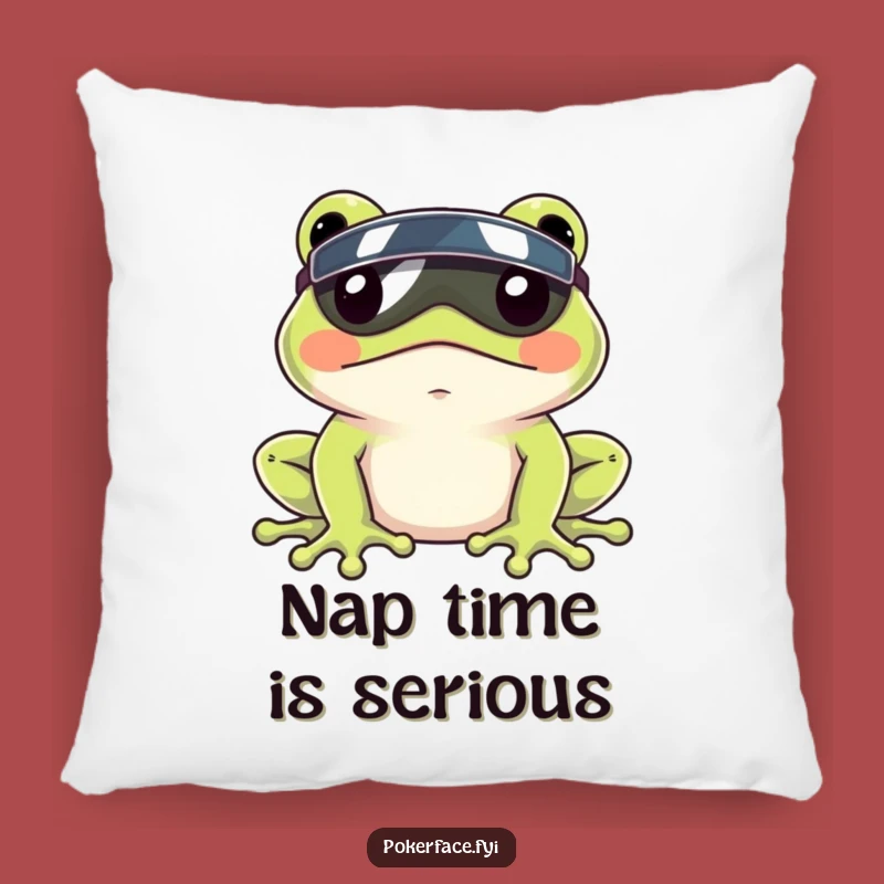 Funny Frog Visor Pillow: Hug This Hilarious Amphibian's Calmness