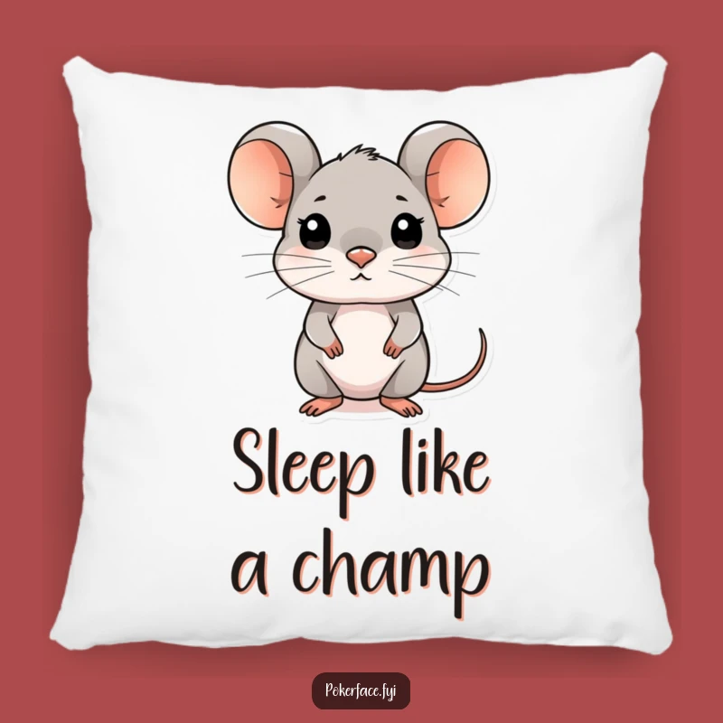 Funny Composed Mouse Pillow - Rest on Quiet Confidence