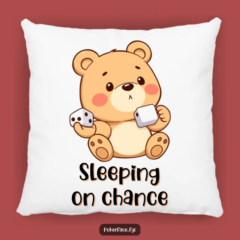 Funny Bear Dice Pillow: Emotionless Holder - Plush Funny Gift!