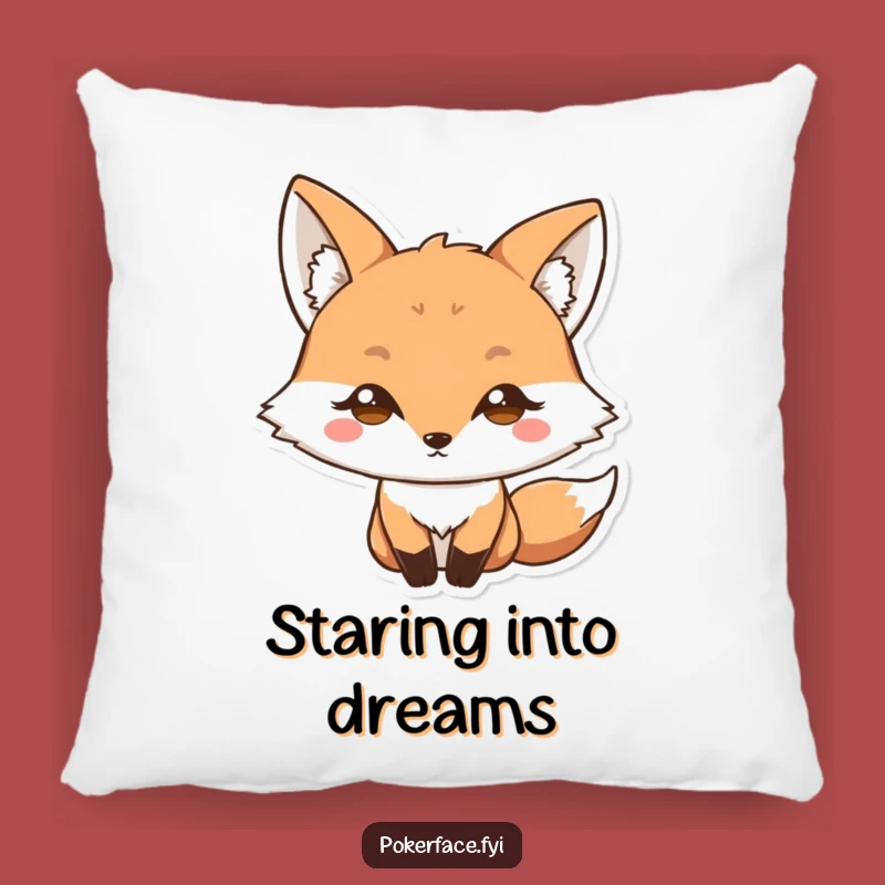 Funny Blank Stare Fox Pillow: Cuddle with Wide-Eyed Humor