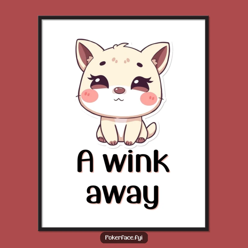 Funny Winking Animal Digital Art: Mysterious Wall Decor for Intriguing Spaces