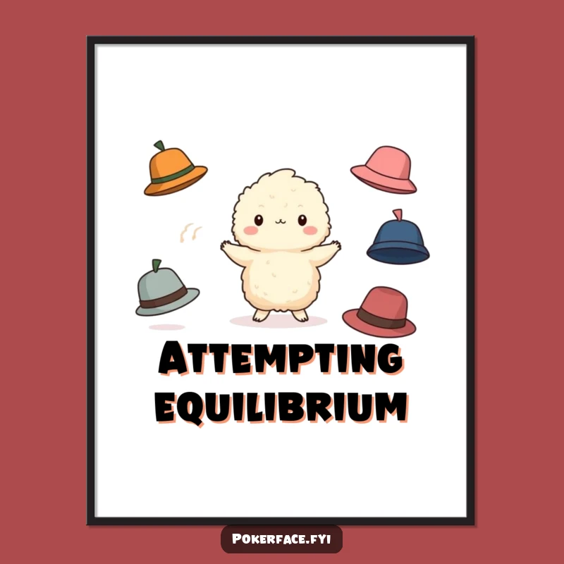 Funny Juggling Creature Digital Art: Instant Whimsy, Perfect Humorous Gift!