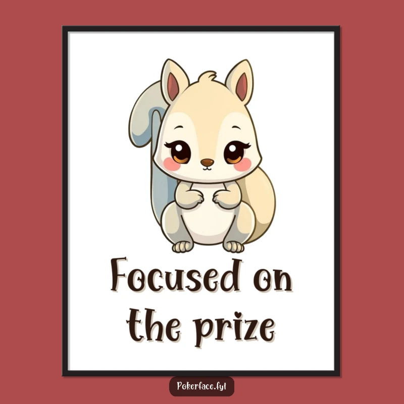 Funny Unfazed Squirrel Digital Art - Focused Decor for Your Space