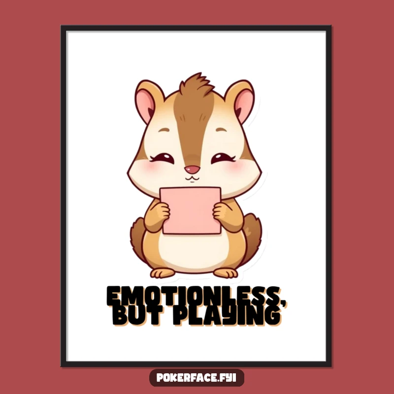 Funny Chipmunk Digital Print: Emotionless Ace Art - Instant Funny Gift Download