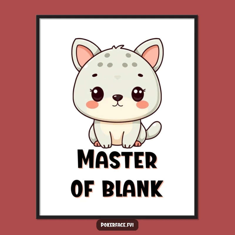 Funny Neutral Animal Expression Digital Art: Instant Deadpan Humor