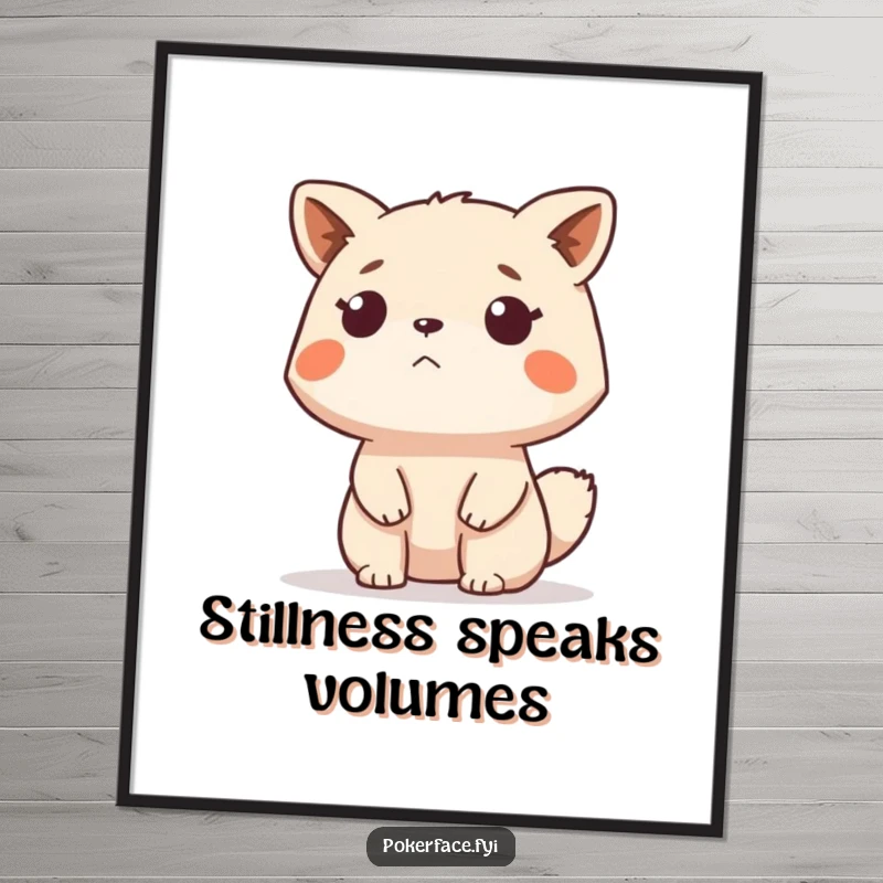 Funny Digital Art Print of a stoic animal character observing calmly, offering a touch of sophisticated humor for wall decor, a great funny gift.