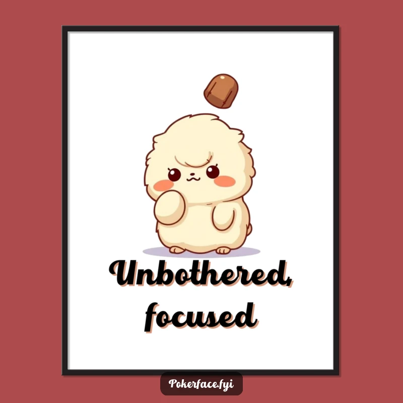 Funny Unbothered Creature Digital Art: Instant Chill, Perfect Humorous Gift!