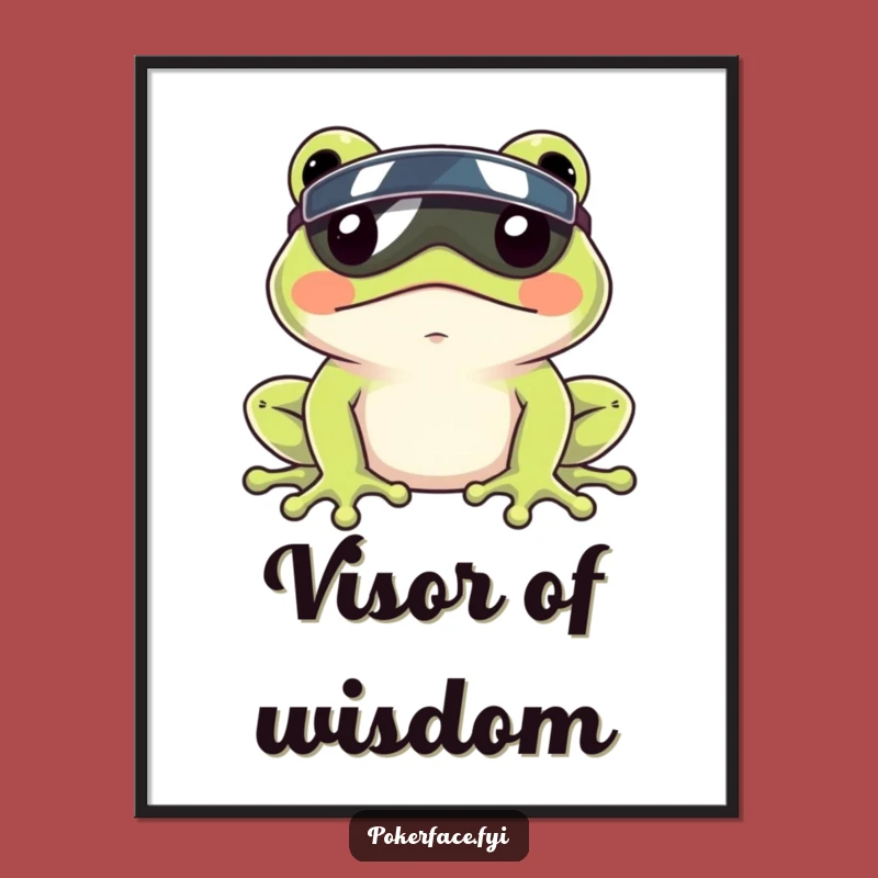 Funny Frog Visor Digital Art: Frame Your Space with This Hilarious Frog