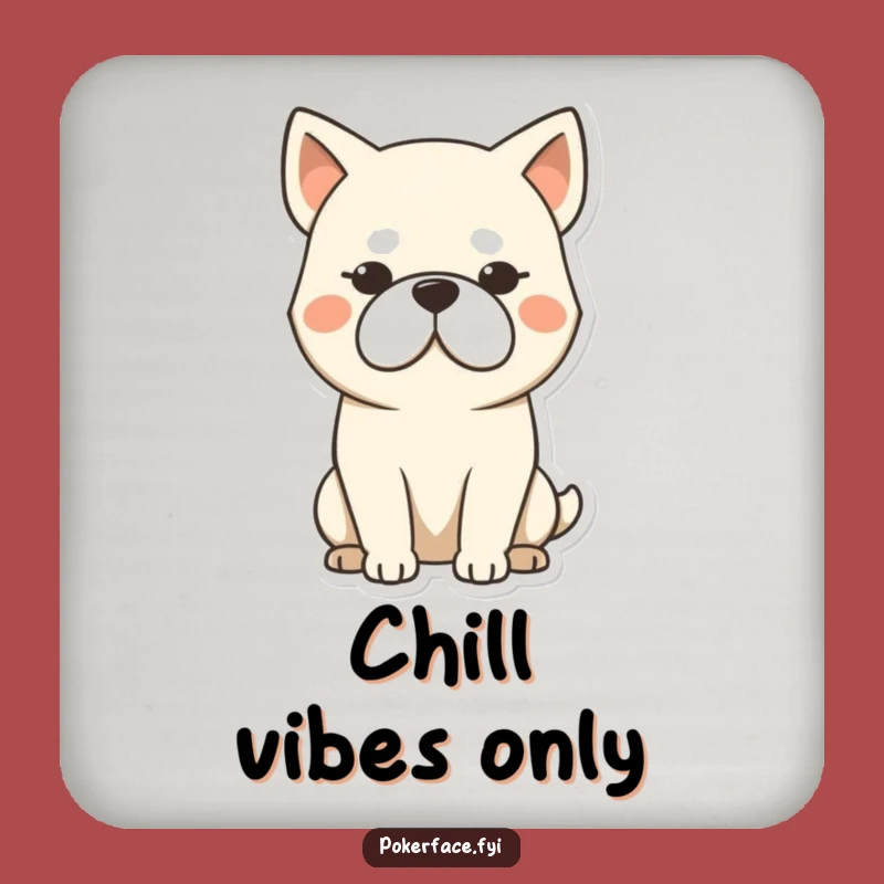 Funny Stoic Dog Coasters: Protect Surfaces with Unmoving, Blank Humor