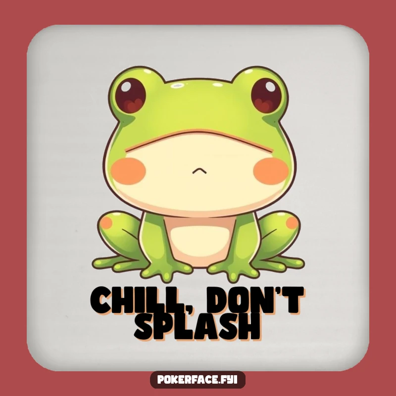 Funny Frog Coasters: Impassive Protection, Perfect Gift for Humor!