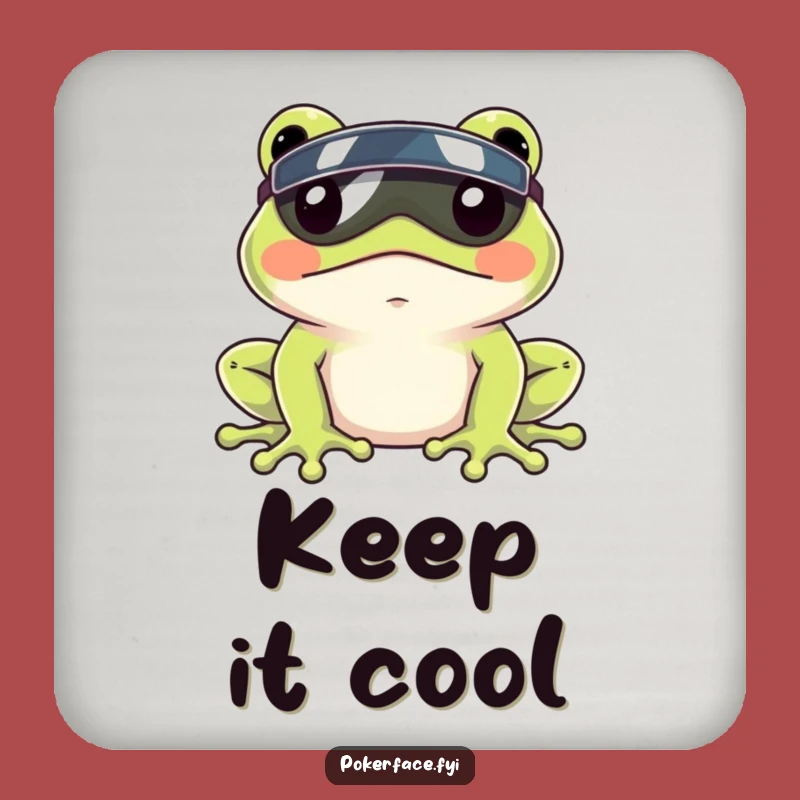 Funny Frog Visor Coaster: Protect Your Table with This Hilarious Frog
