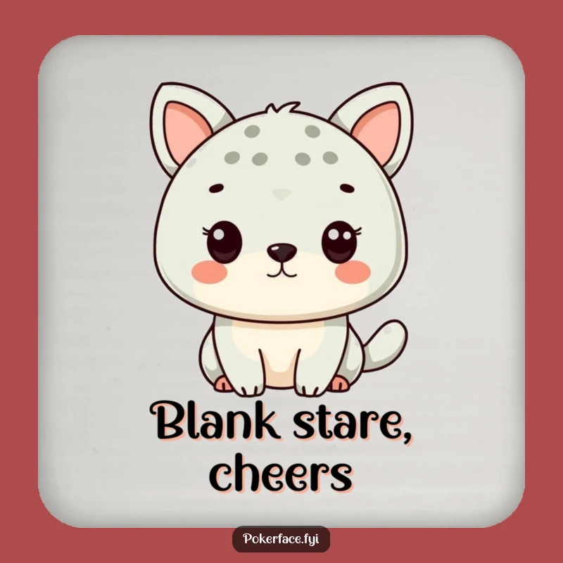 Funny Neutral Animal Expression Coasters: Protect Surfaces with Dry Wit