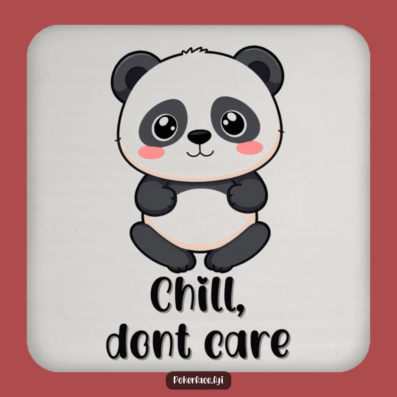 Funny Neutral Panda Coasters: Calm Protection for Your Surfaces Gift Set