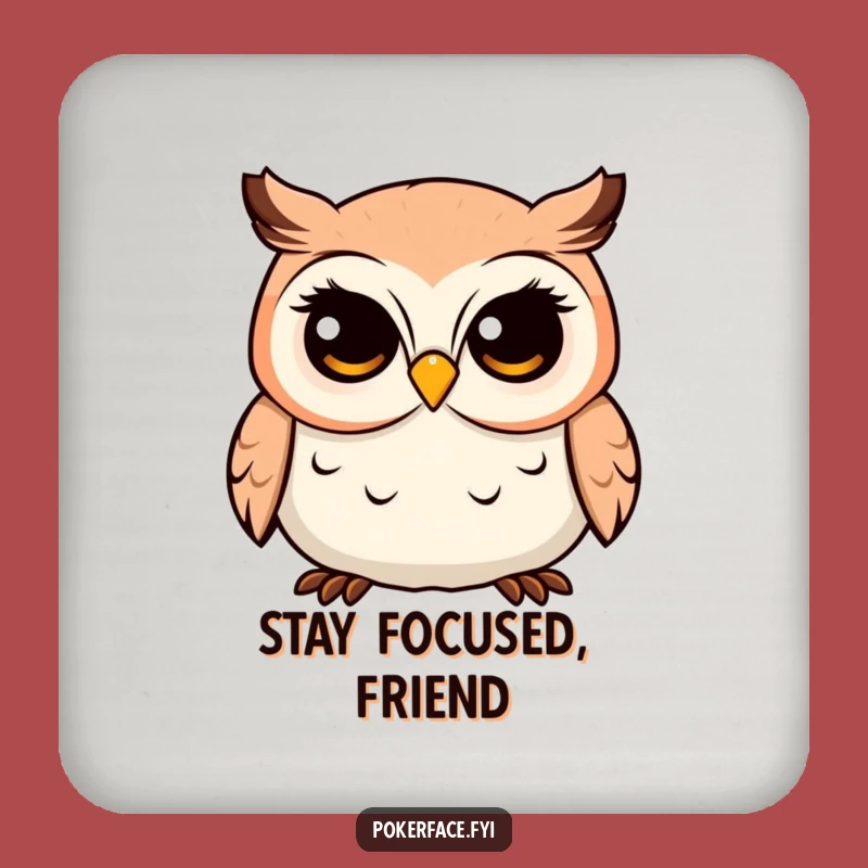 Funny Owl Drink Coasters: Set of Placid Gaze Coasters for Wise Surface Protection